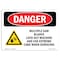 Signmission OSHA Danger Sign, Multiple Saw Blades Lock Out, 18in X 12in Decal, 12" W, 18" L, Landscape OS-DS-D-1218-L-2439 - alternate 1